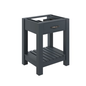 Manhattan Matt Navy 600mm Floor Standing Basin Unit No Top