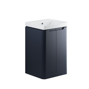 Lambra 500mm 2 Door Floor Standing Cloakroom Vanity Unit with Basin Matt Indigo
