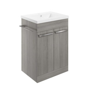 Morina Elm Grey 615mm Floor Standing Unit Inc. Basin