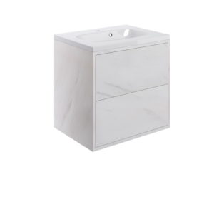 Perla Marble 600mm Wall Hung Unit Inc. Basin