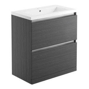 Carino Graphitewood 800mm Floor Standing Unit Inc. Basin