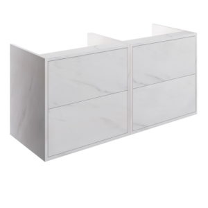 Perla Marble 1200mm Wall Hung Basin Unit No Top