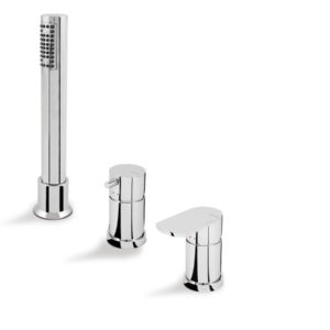 Plavis 3 Hole Deck Mounted Bath Shower Mixer