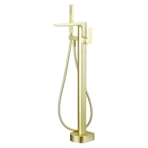 Finissimo Brushed Brass Floor Standing Bath Shower Mixer