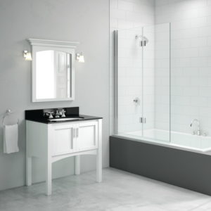 Two Panel Folding Hinged Bathscreen