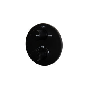 Timea Black Two Outlet Concealed Shower Valve
