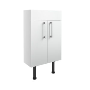 Alba White 500mm Slim 2 Door Basin Unit