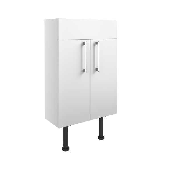 Alba White 500mm Slim 2 Door Basin Unit