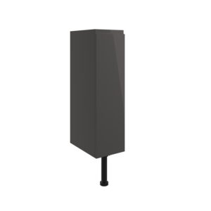 Valesso Onyx Grey Gloss 200mm Toilet Roll Unit