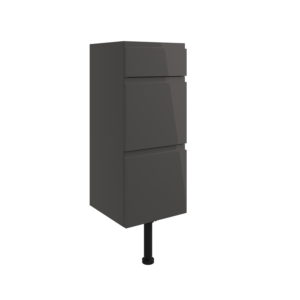 Valesso Onyx Grey Gloss 300mm 3 Drawer Unit