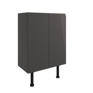 Valesso Oynx Grey Gloss 600mm 2 Door Base Unit