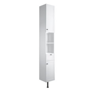 Benita Satin White Ash 300mm 2 Door Tall Unit