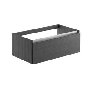 Carino Graphitewood 800mm Wall Hung Basin Unit No Top