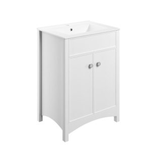 Lucia Satin White Ash 610mm Unit Inc. Basin