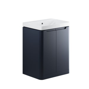Lambra 600mm 2 Door Floor Standing Vanit Unit with Basin Matt Indigo