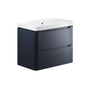Lambra 800mm Drawer Wall Hung Vanity Unit with Basin Matt Indigo