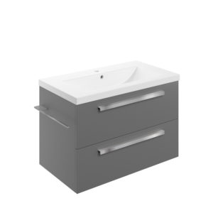 Morina Urban Grey 815mm Wall Hung Unit Inc. Basin