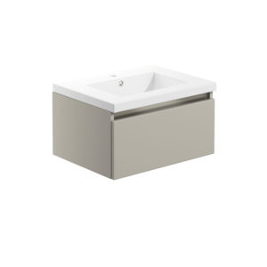 Carino Latte 600mm Wall Hung Unit Inc. Basin