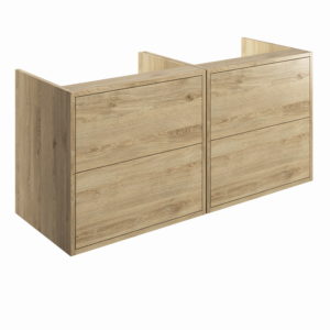 Perla Havana Oak 1200mm Wall Hung Basin Unit No Top CMYK
