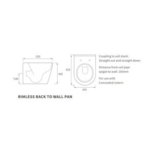Rimless Back to Wall Pan