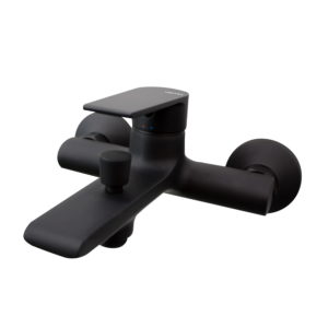 Timea Black Wall Mounted Mixer Tap
