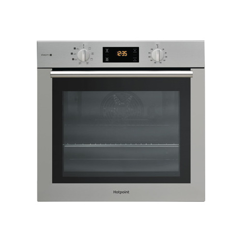 FA4S544IXH brushed chrome hotpoint single cooker