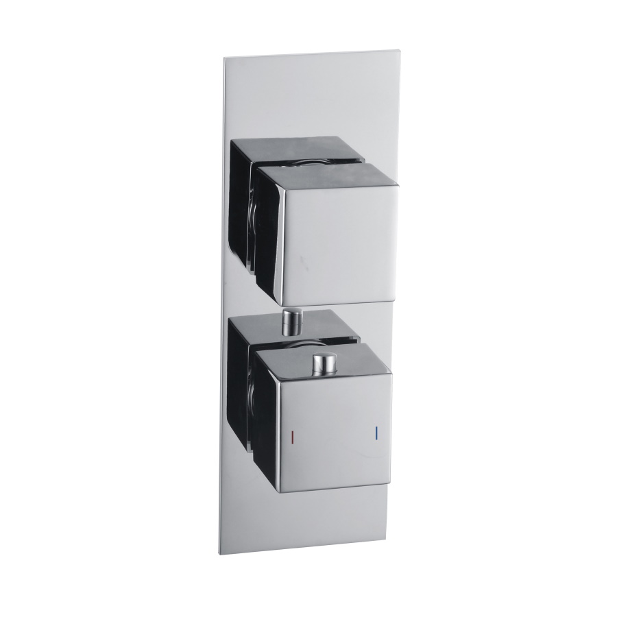DICM0328_Rhomba Slim Plate Thermostatic Twin Shower Valve