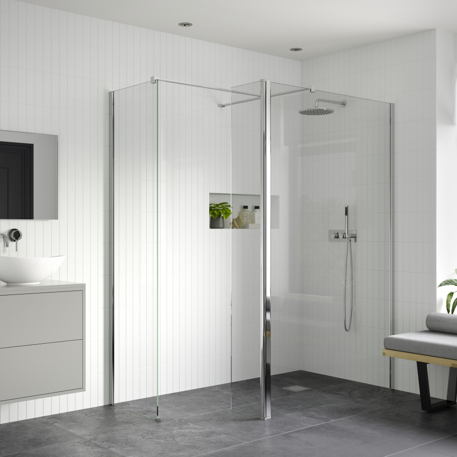 DIEWP5012_RefleXion Iconix Wetroom Panel 300mm Rotatable Return & Side Panel
