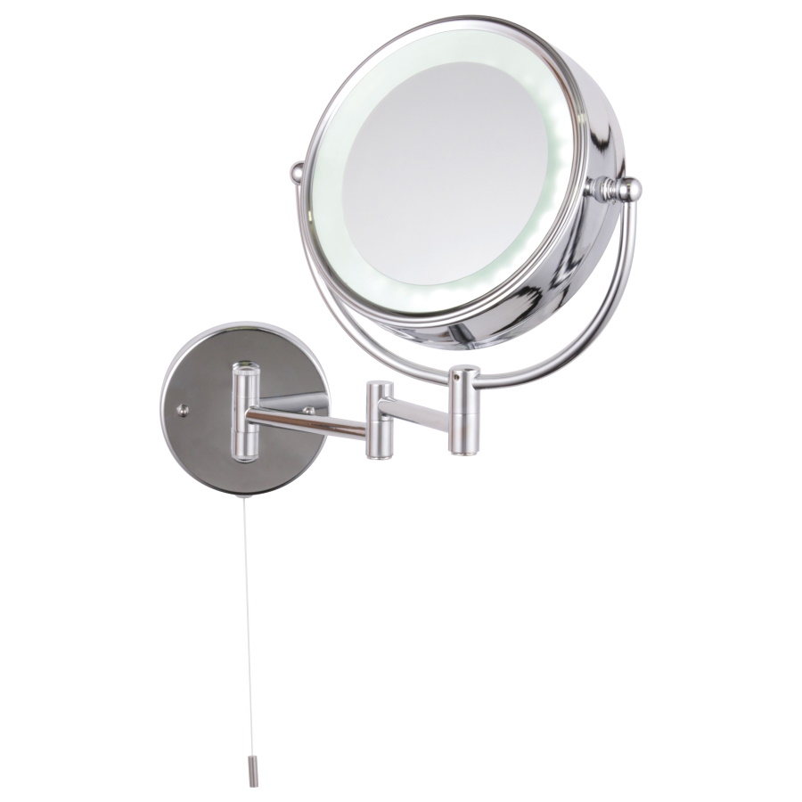 LED Cosmetic Magnifying Mirror in chrome