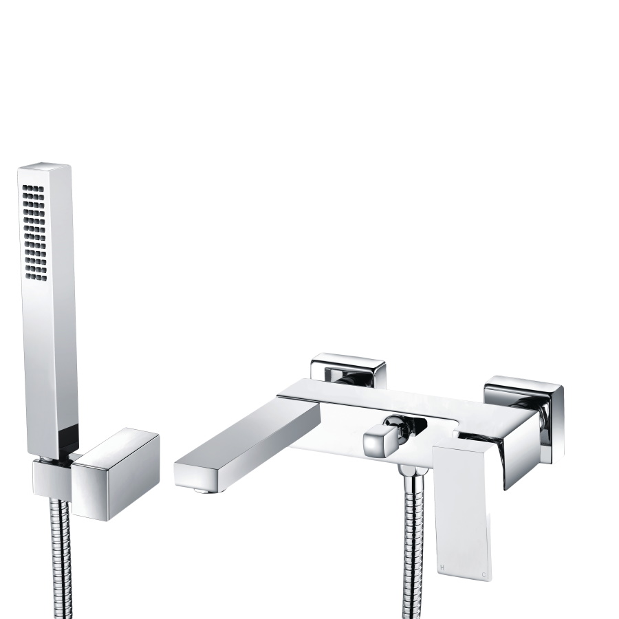 Quadro Wall Mounted Bath Shower Mixer chrome