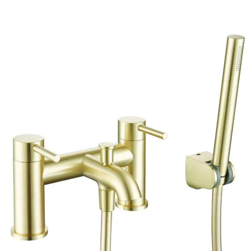 Pesca Brushed Brass Bath Shower Mixer