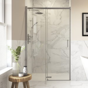 DIES1254_RefleXion Iconix Sliding Door with marble tile