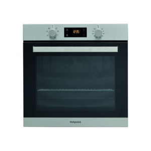 SA3544CIX Hotpoint brushed chrome and black oven