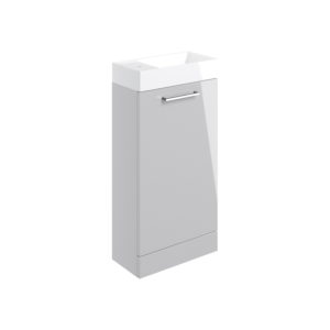 Volta Grey Gloss 410mm Floorstanding Basin Unit