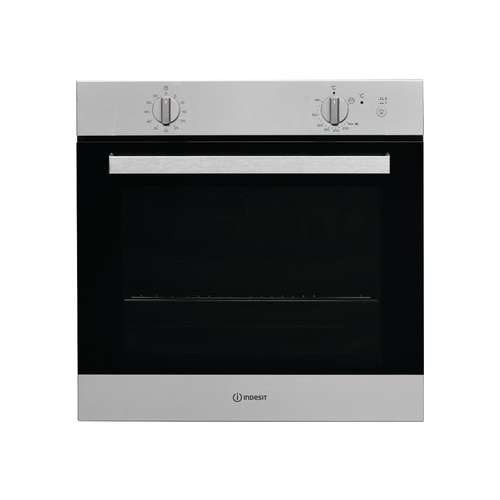 Indesit chrome single oven IGW620IXUK