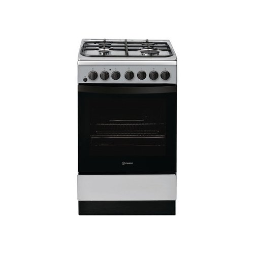 IS5G4PHSSUK indesit chrome and black single cooker
