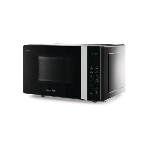 MWHF201B Hotpoint Black and chrome microwave