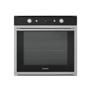 SI6864SHIX hotpoint single oven chrome and black